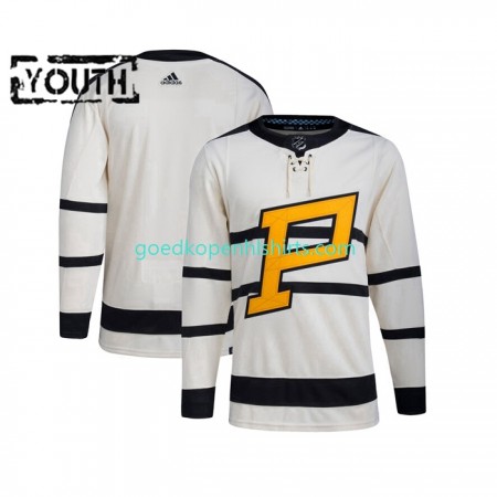 Pittsburgh Penguins Blank Adidas 2023 Winter Classic Wit Authentic Shirt - Kinderen